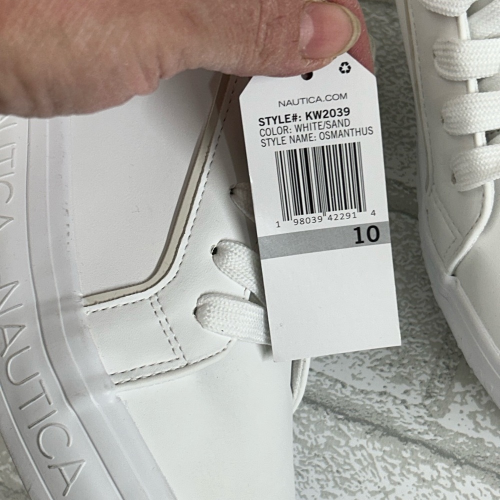 Nautica Women's Classic White Sneakers - Picture 4 of 8